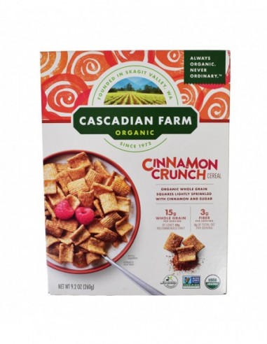 CASCADIAN FARM CINNAMON CRUNCH CEREAL