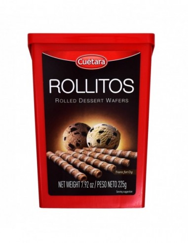 CUETARA ROLLITOS ROLLED DESSERT WAFERS