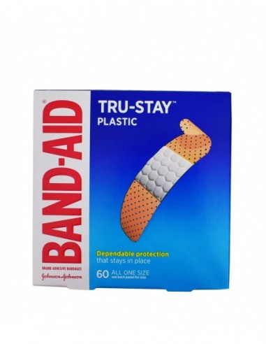 BAND-AID TRUE-STAY PLASTIC 