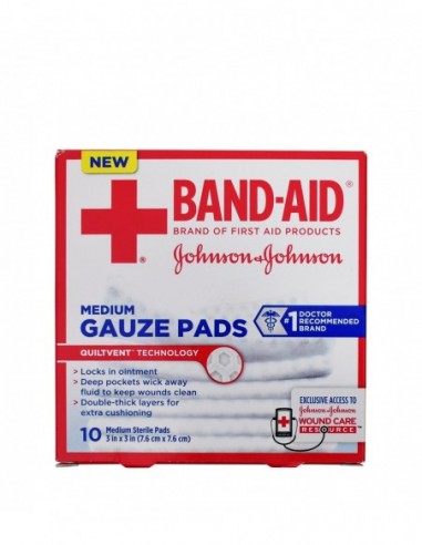 BAND-AID MEDIUM GAUZE PADS