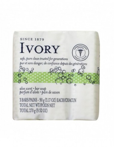 IVORY ALOE SCENT BAR SOAP 3 BARS