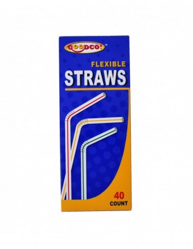 GOODCO FLEXIBLE STRAWS 40 COUNT