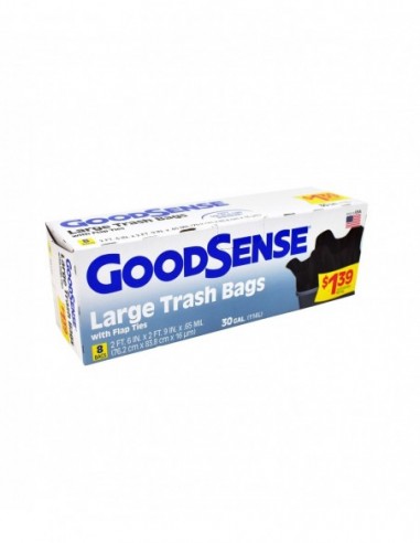 GOODSENSE LARGE TRASH BAGS WITH FLAP...