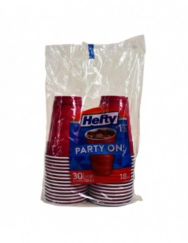 HEFTY PARTY ON 30 CUPS 18OZ