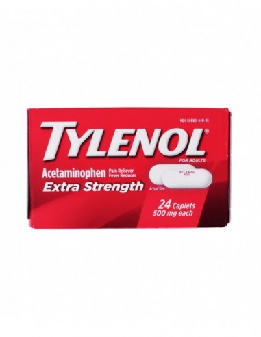 TYLENOL 24 CAPLETS 500MG EACH