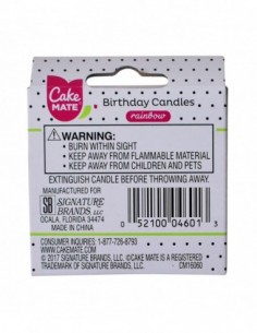 BIRTHDAY CANDLES RAINBOW 2