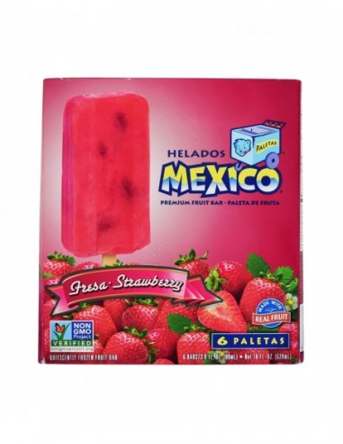 HELADOS MEXICO STRAWBERRY 6 PALETAS