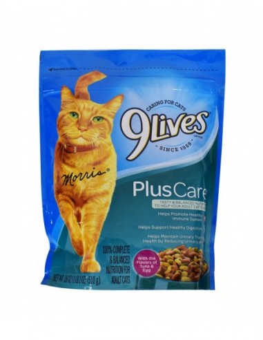 9LIVES PLUS CARE WITH THE FLAVOR OF...